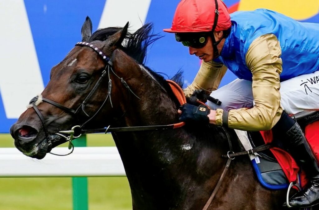 Aesterius winning the Listed Dragon Stakes at Sandown under James Doyle.