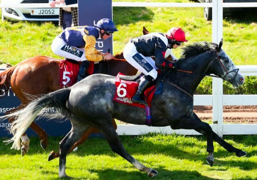 Blue Yonder Les Landes Blue Yonder winning at Les Landes in Jersey under Brodie Hampson
