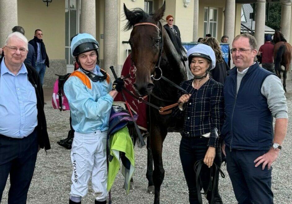 Brave Emperor after winning the Group 3 Premio del Piazzale at San Siro under Luke Morris.