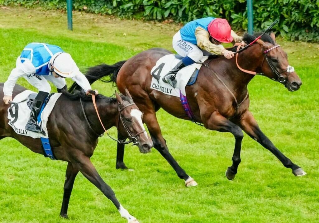 Electrolyte winning the Group 3 Prix Eclipse at Chantilly under Mickael Barzalona