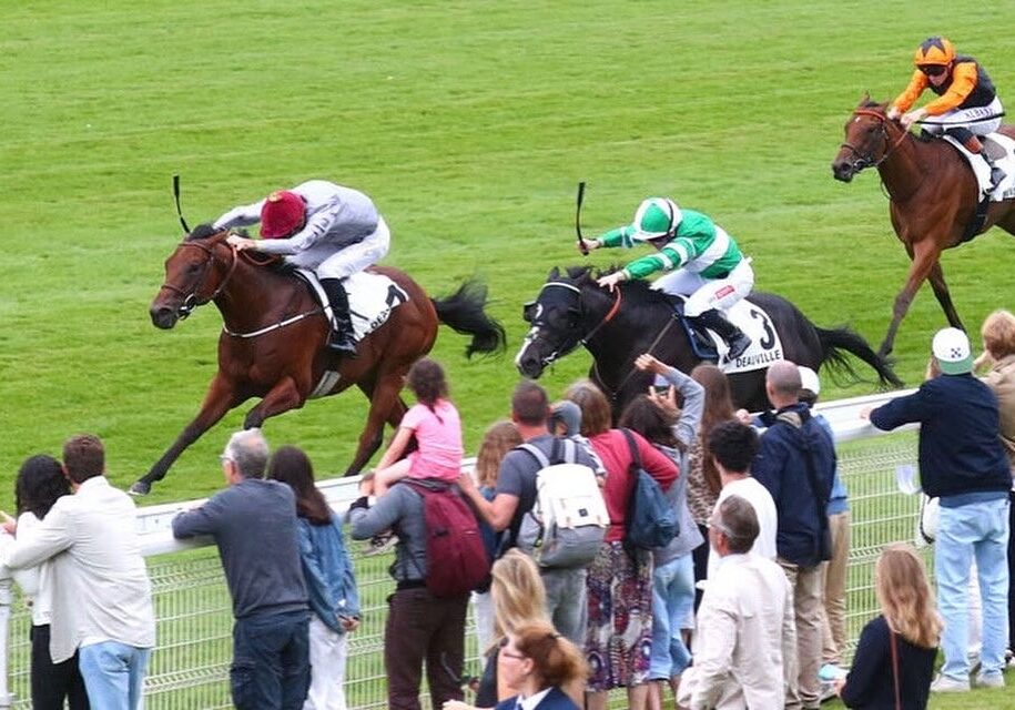 Tadej winning the Group 3 Prix de Cabourg at Deauville under Hollie Doyle